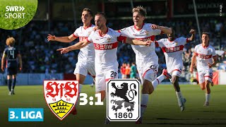 3 Liga Tor aus der eigenen Hälfte VfB Stuttgart II schlägt 1860 München  SWR Sport [upl. by Sidon]