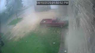 2020 Derecho Clinton Iowa Security Cam Footage [upl. by Anyk]