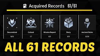 The First Descendant  All 61 Records Locations Record Collectibles [upl. by Yardna290]