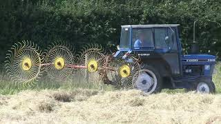 FORD 3910 II AND ACROBAT RAKE [upl. by Annaet720]