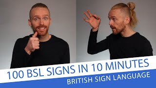 Learn 100 BSL Signs in 10 Minutes [upl. by Nnylatsyrc]