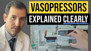 Vasopressors Explained Clearly Norepinephrine Epinephrine Vasopressin Dobutamine [upl. by Hallimaj]