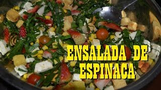 ENSALADA DE ESPINACA  ¿Cómo hacer ensalada de espinaca RECETA  Cocine con Tuti [upl. by Westbrook509]