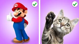 ¡Super Mario Salva A Un Gato Callejero ¡Increíbles Trucos de Sirena y Trucos Vitales Por WhizzPop [upl. by Bradstreet]