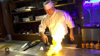 Teppanyaki in Tokyo  Wagyu Steak amp Canadian Lobster [upl. by Orsay]