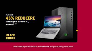 BLACK FRIDAY la Altex  Până la 45 REDUCERE la laptopuri sisteme PC accesorii IT [upl. by Odraboel]