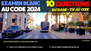 Test au code de la route 2024  10 Questions Express à lExamen blanc du permis de conduire [upl. by Ayela]