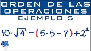 Operaciones combinadas  Suma resta multiplicación división potenciación radicación  Ejemplo 5 [upl. by Welton]