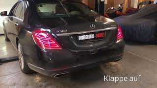 Underground Exhaust Mercedes W222 S500 Stage 3 Klappenauspuff Sound AMG [upl. by Leak]