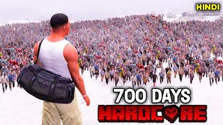 I Survived 700 Days In a ZOMBIE APOCALYPSE In GTA 5 [upl. by Hodess285]