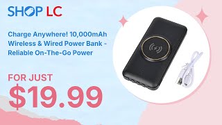 Multifunctional 10000mAh Power Bank with Wireless Charging  Black [upl. by Jacquette]