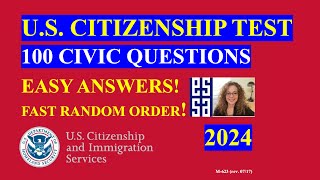 2024 Random 100 Civics Questions and Answers by Group US Citizenship Interview  Fast Easy Answer [upl. by Uzia]