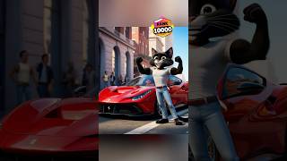 Black’s Super Car 😱🔥 White cat Black cat Ginger cat shorts catlover funny story [upl. by Eenhat268]