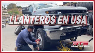 Trabajando de Llanteros en USA 🇺🇸 VLOG 10 cortamos llantas y acomodamos llantas nuevas 👌 [upl. by Daffodil800]