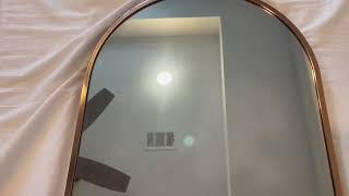 HARRITPURE Arched Bathroom Mirror Aluminum Alloy Frame Bathroom Mirror Review [upl. by Alina]