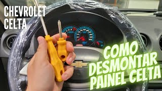 DIY  Como desmontar painel de instrumentos do Celta  Desmontar painel do Celta [upl. by Aserat]