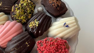 두바이 초콜릿 마들렌 🍫5종 초코 마들렌 레시피 대방출❤️고급스런 디저트 선물 chocolate madeleine 5type recipesbaking gift box [upl. by Mariya]