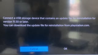 Connect a USB storage device that contains an update file for reinstallationPS4 Update Problem fix [upl. by Chak]