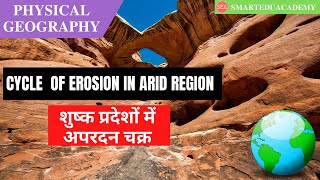 L45  Erosion Cycle in Arid Region  Optional Geography  Physical Geography  Geomorphology [upl. by Adebayo]