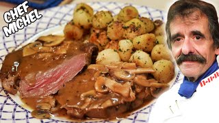 STEAK SAUCE COGNAC ACCOMPAGNÉ DE POMMES PARISIENNES FAIT MAISON  1 RECETTE 3 FLAMBAGES [upl. by Atnohsal]