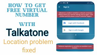 How to get free USA virtual phone number with Talkatone  location problem fixed [upl. by Asinla435]