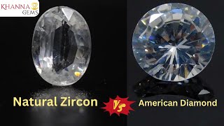 American Diamond Vs Natural Zircon  Difference between Zircon and American Diamond [upl. by Hilda]