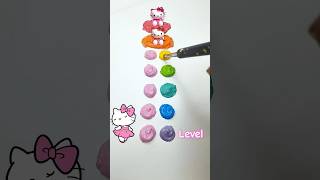 Hello Kitty color change colormixing color mixing art painting [upl. by Walt917]