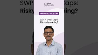 Can You SWP from Small Cap Funds Dhirendra Kumar Explains  Value Research [upl. by Rosemarie]