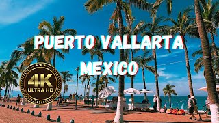 Today we will take you on walking tour of Puerto Vallarta Mexico 4k chill music [upl. by Aerehs276]