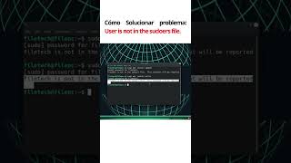 Como solucionar el problema de User is not in the sudoers file  Solucion en español [upl. by Guy]