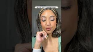 Neutral taupe beginner eyeshadow tutorial  Comment TAUPE for a link eyeshadowforbeginners [upl. by Licha]