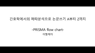 실습4 PRISMA flow chart 작성 방법 [upl. by Yunfei634]