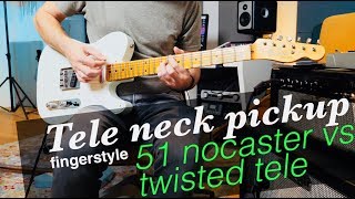 FINGERSTYLE 51 Nocaster vs Twisted Tele Pickups neck Fender Custom Shop 52 Tele [upl. by Gnok]