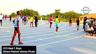 GNPC Ghana Fastest Human Finals 2024  u15 Boys Heat 1 [upl. by Heyman]