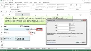 INTERÉS COMPUESTO EN EXCEL  EJERCICIO 3 [upl. by Alvita]