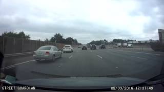 DASHCAM Windscreen crack from stray bolt on Monash Freeway [upl. by Micheline]