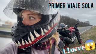 PRIMER VIAJE en moto sola termine bajo la lluvia  que cosas llevar y experiencia [upl. by Fax263]