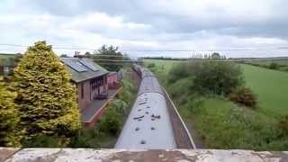 60163 Tornado Steam Locomotive Passing Old Tarbolton Railway Station [upl. by Eidnak]