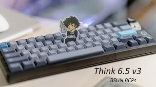 Think 65 v3  SAROKEYS BSUN BCP Switches Keyboard Typing Sound Test [upl. by Hilarius]