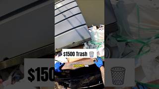 I found 1500 sitting right on top of the trash  dumpsterdiving money free shorts short [upl. by Hpsoj]