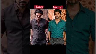 South Actor Blazer VS Normal Shirt 😍😍😍 alluarjun vijaythalapathy trending viral shorts [upl. by Blain]