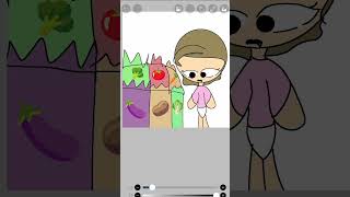 its time to eat veggiesveggie danceanimation drawing viral edit funny art music song fyp [upl. by Yboc]