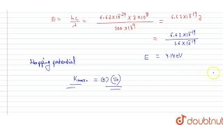 Photoelectrons are emitted from a metal surface when ultraviolet light of [upl. by Anelak386]