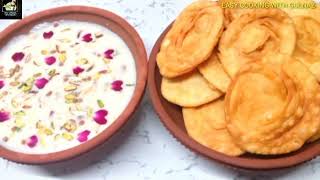 KHEER PURI RECIPEHow to make delicious mava kheeramp khasta purikunde ki Niyazkheerpurikesebanatehe [upl. by Dincolo60]