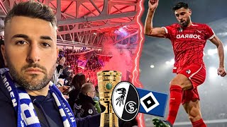 HSV ist RAUS😩PYROS amp MEGA SUPPORT🧨 SC Freiburg  Hamburger SV DFB Pokal Stadionvlog  Bardia Barati [upl. by Jacynth993]