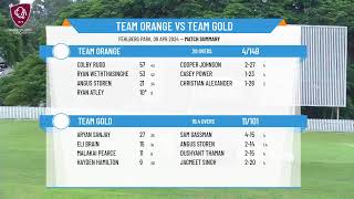 Qld Cricket State Championships  U16 Male State Championship  Rd1  Team Orange v Team Gold [upl. by Adihaj]