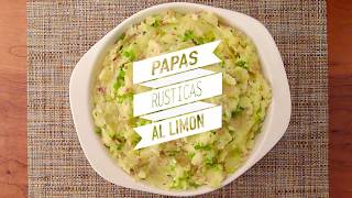 Cómo hacer quotPapas Rústicasquot al limón usando el microondas [upl. by Kcirdderf]