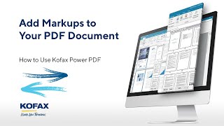 How to Add Markups to a PDF Document in Kofax Power PDF [upl. by Dahsra638]