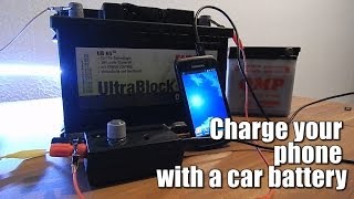 Charge your phone with a car battery 6V24V  Voltage regulator [upl. by Agustin]