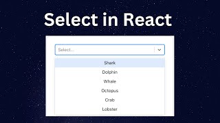 Select in React JS Example [upl. by Yazbak]